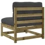 Juego de sofás jardín 6 pzas con cojines madera pino impregnada by vidaXL, Garden sets - Ref: Foro24-3295821, Price: 534,99 €...