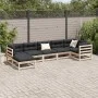 Gartensofa-Set, 7-teilig, mit massiven Kiefernholzrahmen und Kissen. von vidaXL, Gartensets - Ref: Foro24-3299545, Preis: 673...