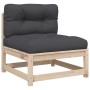 Set de sofás jardín 7 pzas con cojines madera maciza pino by vidaXL, Garden sets - Ref: Foro24-3299545, Price: 681,04 €, Disc...