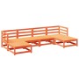 Juego de sofás de jardín 6 pzas madera maciza pino marrón cera by vidaXL, Garden sets - Ref: Foro24-3299564, Price: 372,92 €,...