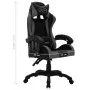 Gaming-Stuhl mit RGB-LED-Lichtern aus grauem und schwarzem Kunstleder von vidaXL, Bürostühle - Ref: Foro24-288000, Preis: 174...