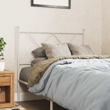 Cabecero de metal blanco 90 cm de vidaXL, Cabeceros y pies de cama - Ref: Foro24-376579, Precio: 37,91 €, Descuento: %