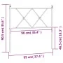 Kopfteil aus weißem Metall, 90 cm von vidaXL, Kopf- und Fußteile - Ref: Foro24-376579, Preis: 36,88 €, Rabatt: %