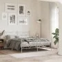 Cabecero de metal blanco 150 cm de vidaXL, Cabeceros y pies de cama - Ref: Foro24-376585, Precio: 47,87 €, Descuento: %