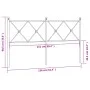 Cabecero de metal blanco 150 cm de vidaXL, Cabeceros y pies de cama - Ref: Foro24-376585, Precio: 47,87 €, Descuento: %