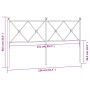 Kopfteil aus weißem Metall, 150 cm von vidaXL, Kopf- und Fußteile - Ref: Foro24-376585, Preis: 48,61 €, Rabatt: %