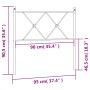Kopfteil aus schwarzem Metall, 90 cm von vidaXL, Kopf- und Fußteile - Ref: Foro24-376530, Preis: 37,40 €, Rabatt: %