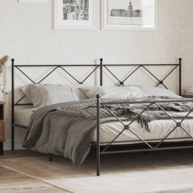 Kopfteil aus schwarzem Metall, 193 cm von vidaXL, Kopf- und Fußteile - Ref: Foro24-376539, Preis: 50,24 €, Rabatt: %