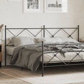Kopfteil aus schwarzem Metall, 193 cm von vidaXL, Kopf- und Fußteile - Ref: Foro24-376539, Preis: 49,48 €, Rabatt: %