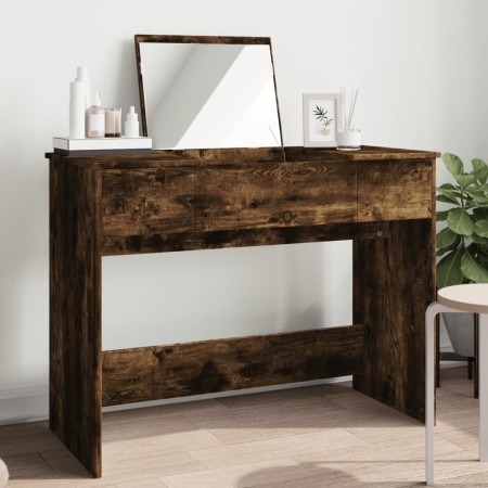 Frisiertisch mit Spiegel in rauchiger Eiche, 100x45x76 cm. von vidaXL, Schlafzimmerkommoden - Ref: Foro24-840699, Preis: 106,...