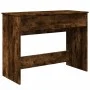 Tocador con espejo color roble ahumado 100x45x76 cm de vidaXL, Tocadores para dormitorios - Ref: Foro24-840699, Precio: 105,0...