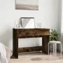 Tocador con espejo color roble ahumado 100x45x76 cm de vidaXL, Tocadores para dormitorios - Ref: Foro24-840699, Precio: 105,0...