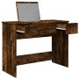 Frisiertisch mit Spiegel in rauchiger Eiche, 100x45x76 cm. von vidaXL, Schlafzimmerkommoden - Ref: Foro24-840699, Preis: 106,...