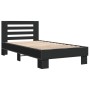 Estructura de cama madera ingeniería y metal negro 100x200 cm de vidaXL, Camas y somieres - Ref: Foro24-845647, Precio: 107,1...