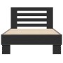 Estructura de cama madera ingeniería y metal negro 100x200 cm de vidaXL, Camas y somieres - Ref: Foro24-845647, Precio: 107,1...