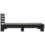 Estructura de cama madera ingeniería y metal negro 100x200 cm de vidaXL, Camas y somieres - Ref: Foro24-845647, Precio: 107,1...