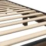 Estructura cama madera ingeniería metal marrón roble 100x200 cm de vidaXL, Camas y somieres - Ref: Foro24-845651, Precio: 106...
