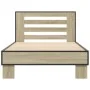 Estructura cama madera ingeniería metal roble Sonoma 75x190 cm de vidaXL, Camas y somieres - Ref: Foro24-845658, Precio: 87,0...