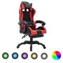 Silla gaming con luces LED RGB cuero sintético rojo y negro by vidaXL, Office chairs - Ref: Foro24-288007, Price: 193,45 €, D...