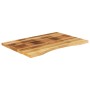 Tablero de escritorio con curva madera mango rugosa 90x60x2,5cm