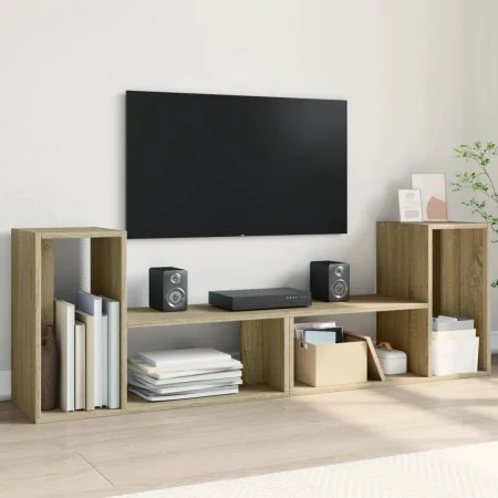 Muebles de TV 2 uds madera ingeniería roble Sonoma 75x30x50 cm by vidaXL, TV Furniture - Ref: Foro24-840788, Price: 63,69 €, ...