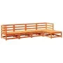 Juego de sofás de jardín 5 pzas madera maciza pino marrón cera by vidaXL, Garden sets - Ref: Foro24-3299386, Price: 296,47 €,...