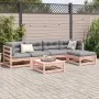 Juego de sofás de jardín 6 pzas madera maciza de abeto Douglas by vidaXL, Garden sets - Ref: Foro24-3299399, Price: 311,72 €,...