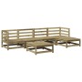 Gartensitzgruppe 6-teilig aus imprägniertem Kiefernholz von vidaXL, Gartensets - Ref: Foro24-3299400, Preis: 339,96 €, Rabatt: %