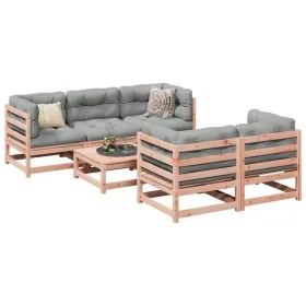 Juego de sofás de jardín 6 pzas madera maciza de abeto Douglas by vidaXL, Garden sets - Ref: Foro24-3299288, Price: 342,13 €,...
