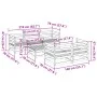 Juego de sofás de jardín 6 pzas madera maciza de abeto Douglas by vidaXL, Garden sets - Ref: Foro24-3299288, Price: 342,13 €,...