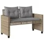 Set sofás jardín 4 pzas y cojines ratán sintético vidrio beige by vidaXL, Modular outdoor sofas - Ref: Foro24-368137, Price: ...