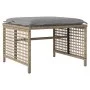 Sofagarnitur für den Garten, 4-teilig, mit Kissen, aus synthetischem Rattan, beigeem Glasplatte. von vidaXL, Modulare Sofas f...