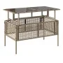 Set sofás jardín 4 pzas y cojines ratán sintético vidrio beige by vidaXL, Modular outdoor sofas - Ref: Foro24-368137, Price: ...