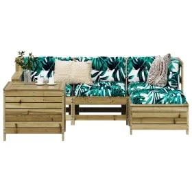 Juego de sofás de jardín 5 piezas madera de pino impregnada by vidaXL, Garden sets - Ref: Foro24-3250487, Price: 378,63 €, Di...