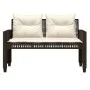 Set sofás jardín 4 pzas y cojines ratán sintético vidrio marrón by vidaXL, Modular outdoor sofas - Ref: Foro24-368135, Price:...