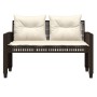 Set sofás jardín 4 pzas y cojines ratán sintético vidrio marrón by vidaXL, Modular outdoor sofas - Ref: Foro24-368135, Price:...