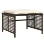 Set sofás jardín 4 pzas y cojines ratán sintético vidrio marrón by vidaXL, Modular outdoor sofas - Ref: Foro24-368135, Price:...