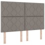 Estructura de cama con cabecera Taupé 140 x 200 cm tela