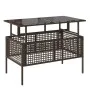 Set sofás jardín 4 pzas y cojines ratán sintético vidrio marrón by vidaXL, Modular outdoor sofas - Ref: Foro24-368135, Price:...