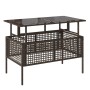 Set sofás jardín 4 pzas y cojines ratán sintético vidrio marrón by vidaXL, Modular outdoor sofas - Ref: Foro24-368135, Price:...