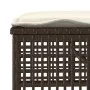 Set sofás jardín 4 pzas y cojines ratán sintético vidrio marrón by vidaXL, Modular outdoor sofas - Ref: Foro24-368135, Price:...