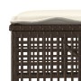 Set sofás jardín 4 pzas y cojines ratán sintético vidrio marrón by vidaXL, Modular outdoor sofas - Ref: Foro24-368135, Price:...
