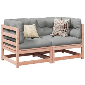 Set de sofás jardín 2 pzas con cojines madera abeto Douglas by vidaXL, Garden sets - Ref: Foro24-3295828, Price: 202,98 €, Di...