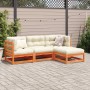 Juego de sofás de jardín 4 pzas madera maciza pino marrón cera by vidaXL, Garden sets - Ref: Foro24-3299378, Price: 249,96 €,...