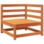 Gartensitzgruppe 4-teilig Massivholz Kiefer braun gewachst von vidaXL, Gartensets - Ref: Foro24-3299378, Preis: 238,13 €, Rab...