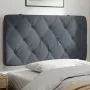 Dunkelgraues, samtgepolstertes Bettkopfteil 100 cm von vidaXL, Kopf- und Fußteile - Ref: Foro24-374715, Preis: 49,09 €, Rabat...