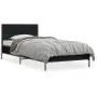 Black engineered wood and metal bed frame 90x190 cm by vidaXL, Beds and slatted bases - Ref: Foro24-845562, Price: 71,79 €, D...