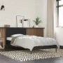 Black engineered wood and metal bed frame 90x190 cm by vidaXL, Beds and slatted bases - Ref: Foro24-845562, Price: 71,79 €, D...