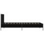 Black engineered wood and metal bed frame 90x190 cm by vidaXL, Beds and slatted bases - Ref: Foro24-845562, Price: 80,55 €, D...