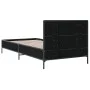 Black engineered wood and metal bed frame 90x190 cm by vidaXL, Beds and slatted bases - Ref: Foro24-845562, Price: 71,79 €, D...
